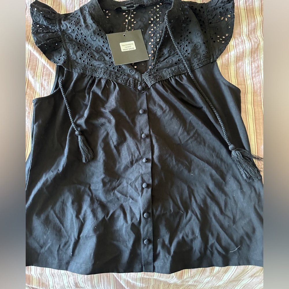 Brand New Marc New York Ruffle Collar Button Down Shirt